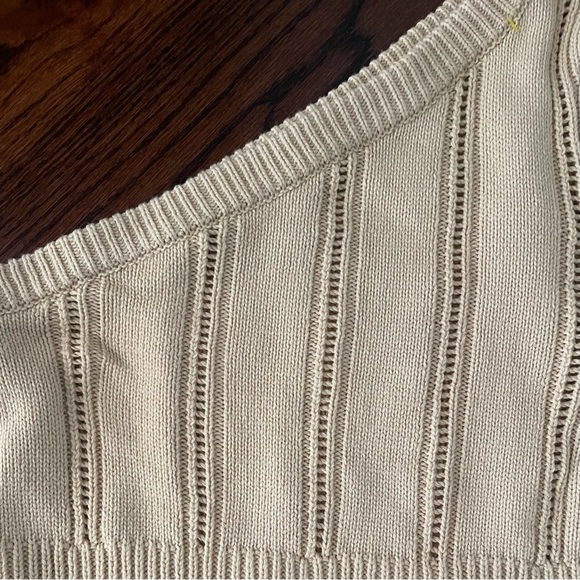 Majorelle Cream Landau Cropped Long Sleeve Asymmetrical Sweater - Picture 4 of 7